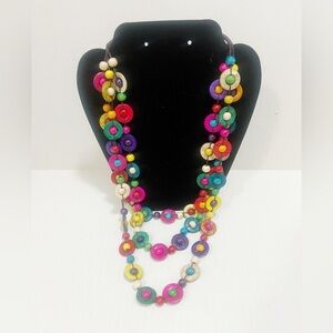 Shell Wood Necklace Coconut Bead Pendant Women Bohemian Jewelry Beaded Necklace